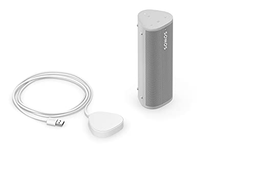 Sonos Roam + kabelloses Ladegerät, weiß – Wasserdichter WLAN &...