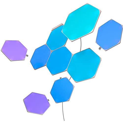 Nanoleaf Shapes Hexagon Starter Kit, 9 Smarten LED Panels RGBW -...