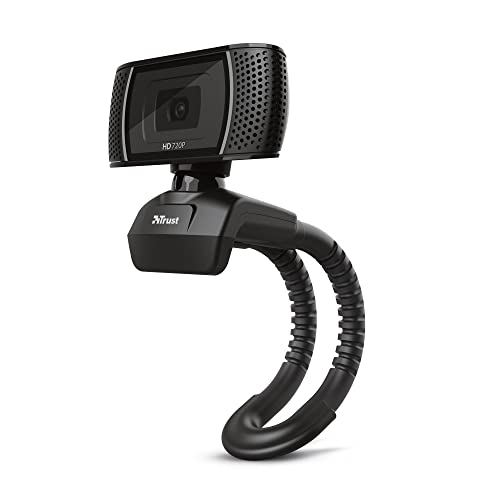 Trust Trino HD Webcam mit Mikrofon, 1280 x 720, 30 FPS, PC Kamera mit...