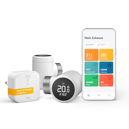 tado° Smartes Heizkörperthermostat X – Starter Kit mit Bridge X,...*