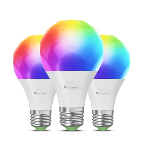 Nanoleaf Matter Essentials Glühbirne, 3 Smarten RGBW E27 LED Lampen -...