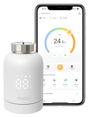 Imou Smart Home Heizkörperthermostat, smartes Thermostat mit...