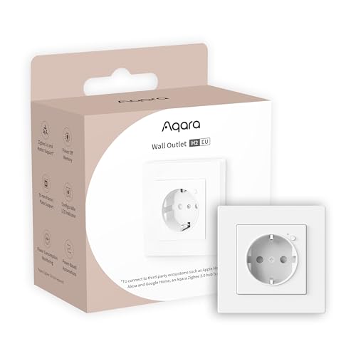 Aqara Wandsteckdose H2 EU mit Matter, Zigbee 3.0 HUB erfordert, 16A,...