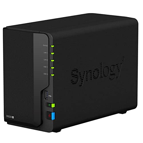 Synology DS220+ 2 Bay Desktop NAS - Netzwerkspeicher Gehäuse, Intel...