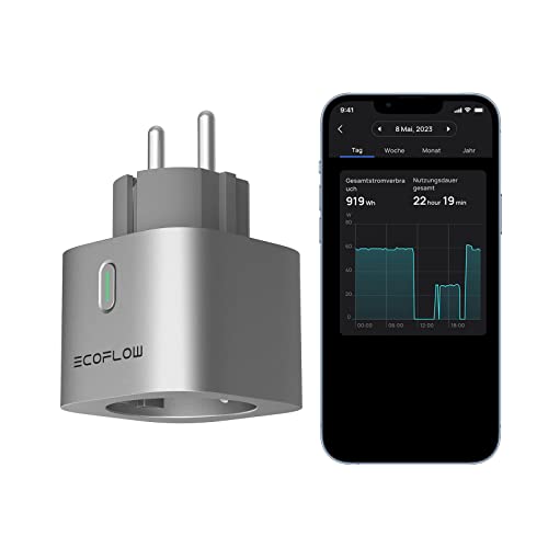 EcoFlow Smart Plug, WLAN-Steckdose, Überwachung des Stromverbrauchs &...