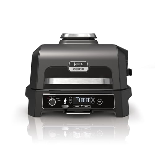 Ninja Woodfire Pro XL Elektrogrill, großer 4-in-1-Außengrill mit...