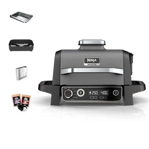 Ninja Woodfire Elektrogrill, Camping-Grill mit Smoker-&...