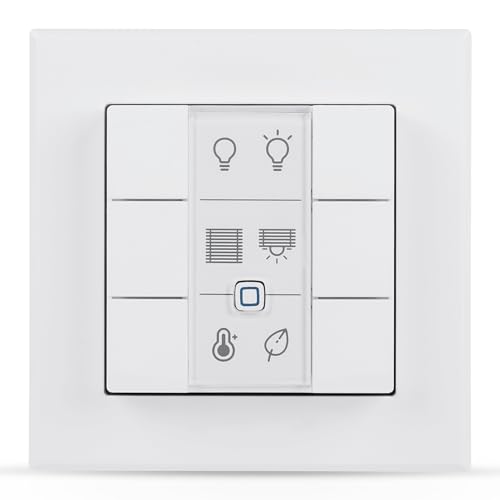 Homematic IP Smart Home Wandtaster – 6-fach, Wandschalter, sechs...