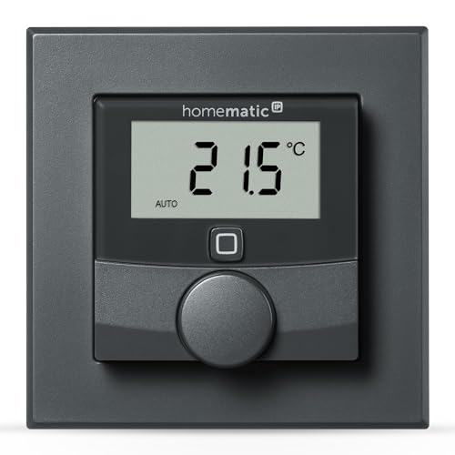 Homematic IP Smart Home Wandthermostat mit Luftfeuchtigkeitssensor,...