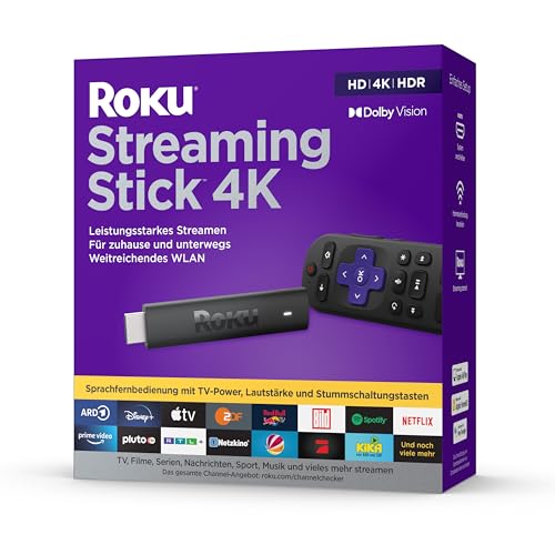 Roku Streaming Stick 4K | 4K/HDR/Dolby Vision Streaming Media Player |...