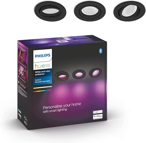 Philips Hue White & Color Ambiance Centura runde Einbauspots 3-er Pack...*