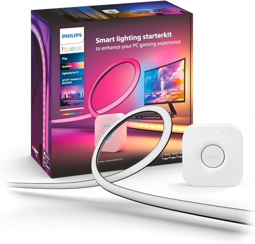 Philips Hue White & Color Ambiance Play Gradient, PC Lightstrip für 3...