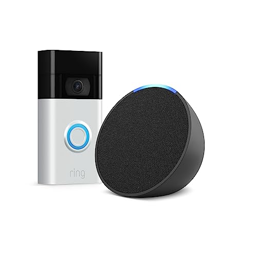 Ring Video Doorbell von Amazon, Nickel Matt, Funktionert mit Alexa +...