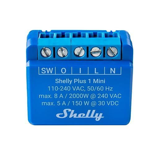 Shelly Plus 1 Mini | Wlan & Bluetooth intelligenter Schalter Relais, 1...