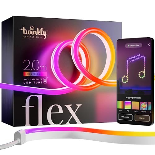 Twinkly Flex 2m, LED-Schlauch Multicolor, Flexibel und Kompatibel mit...