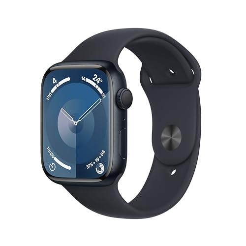 Apple Watch Series 9 (GPS, 45 mm) Smartwatch mit Aluminiumgehäuse und...