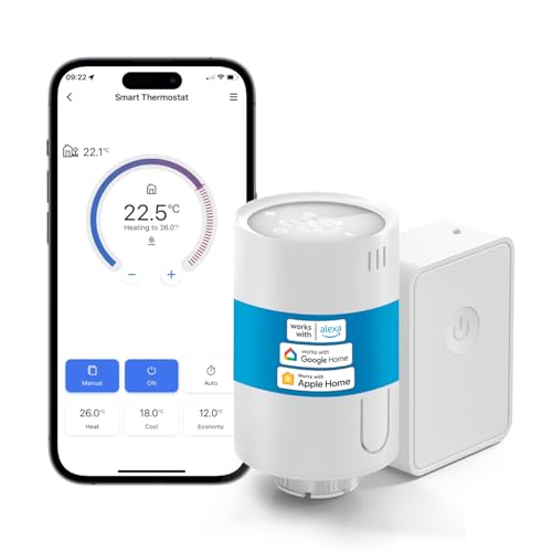 Meross Smart Heizkörperthermostat inklusive Hub, kompatibel mit...