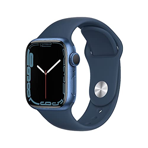 Apple Watch Series 7 (GPS, 41mm) Smartwatch - Aluminiumgehäuse Blau,...