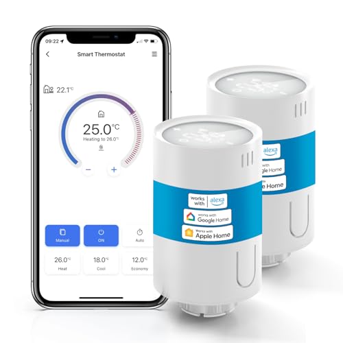 Meross WLAN Heizungsthermostat kompatibel mit HomeKit, smartes...