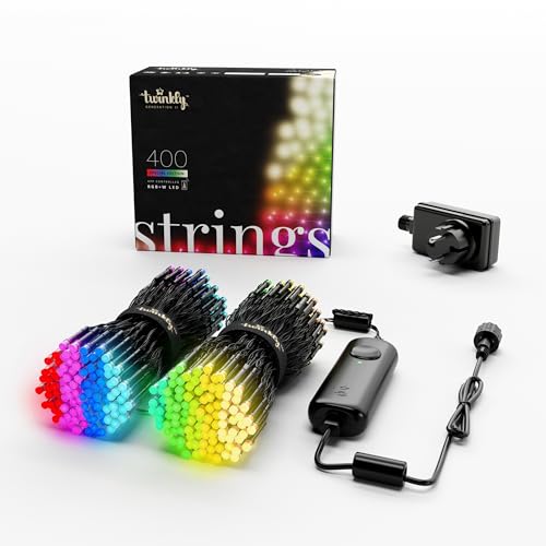 Twinkly Strings 400 LED RGB+ Weiß, LED-Lichterkette, Smarte LEDs für...