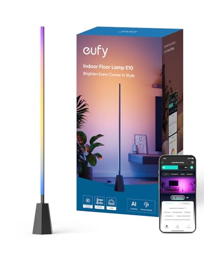 eufy Zimmer-Stehlampe E10, RGBWW LED, Smarte Stehlampe für Wohn- und...