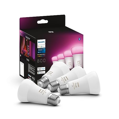 Philips Hue White & Color Ambiance E27 LED Lampen 4-er Pack (806 lm),...*