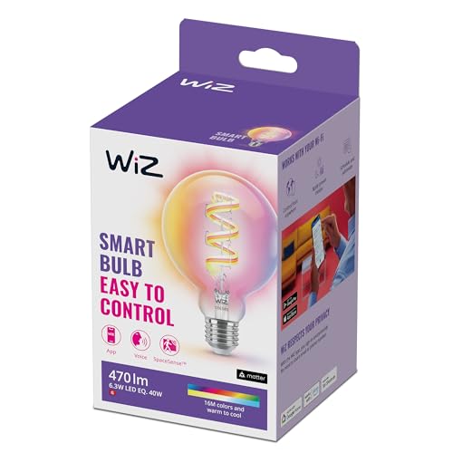 WiZ Tunable White und Color LED Lampe, Globe, E27, 60W, dimmbar,...