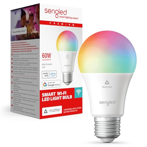 Sengled LED-Smart-Glühbirne (E27), für Matter und Alexa geeignet,...