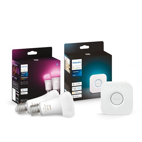 Philips Hue White and Col. Amb. E27 2-er Pack 800lm inkl. Hue...