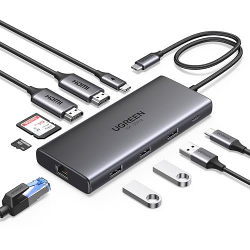 UGREEN Revodok Pro 210 USB C Docking Station Dual HDMI 10 IN 1 USB C...