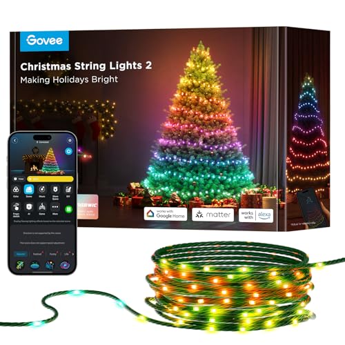 Govee RGBWIC Christmas Lights, 300 LEDs Weilnachtsbeleuchtung Außen,...