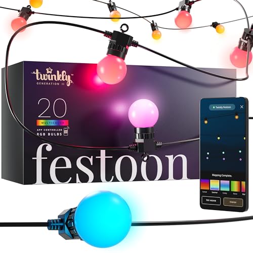 Twinkly Festoon 20 LED RGB, Lichterkette mit 20 LED-Lampen,...