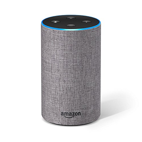Amazon Echo (2. Gen.), Intelligenter Lautsprecher mit Alexa, Hellgrau...
