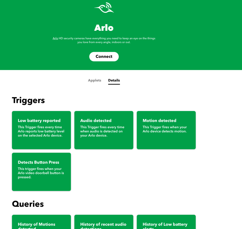 IFTTT with a better overview of the triggers and actions ...