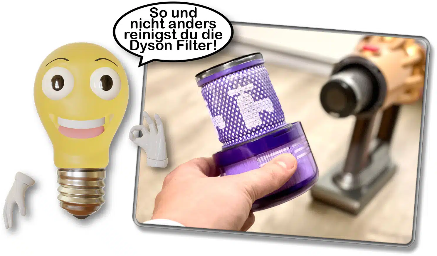 Volharding dikte syndroom Dyson Akkusauger Filter reinigen und waschen - So gehts!