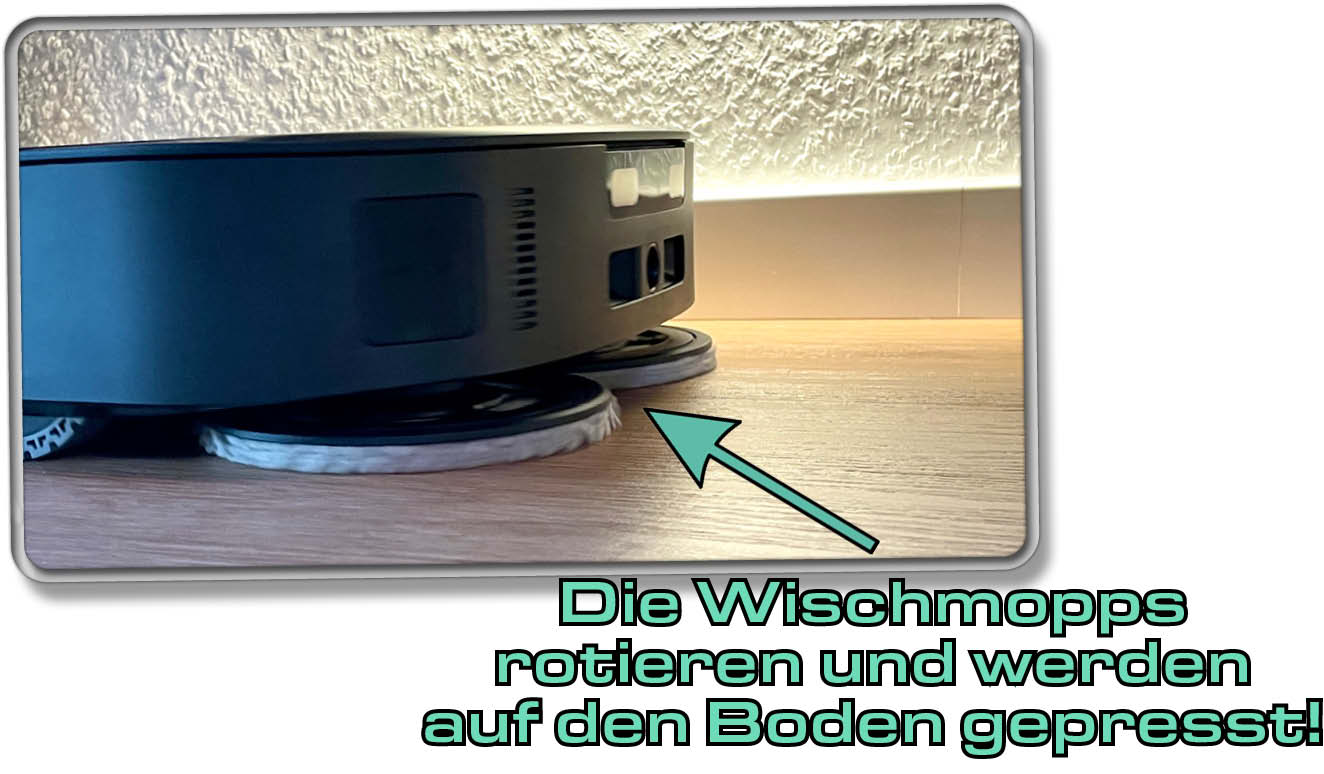 ECOVACS Deebot X2 Omni - Dank rotierender und aktiver Wischfunktion, entfernt der Roboter auch hartnäckigere Verschmutzungen