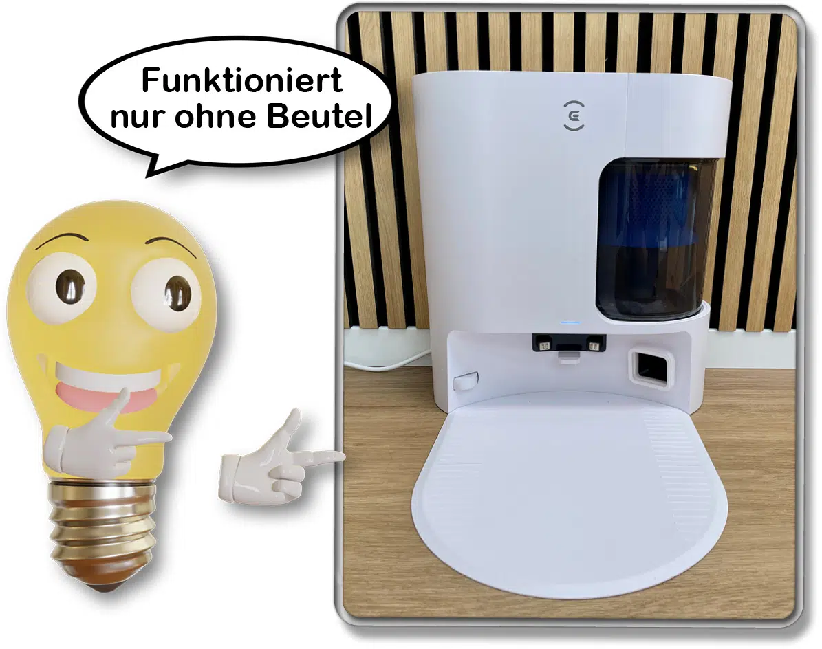 Das ist die beutellose Absaugstation des ECOVACS DEEBOT N20 PRO PLUS