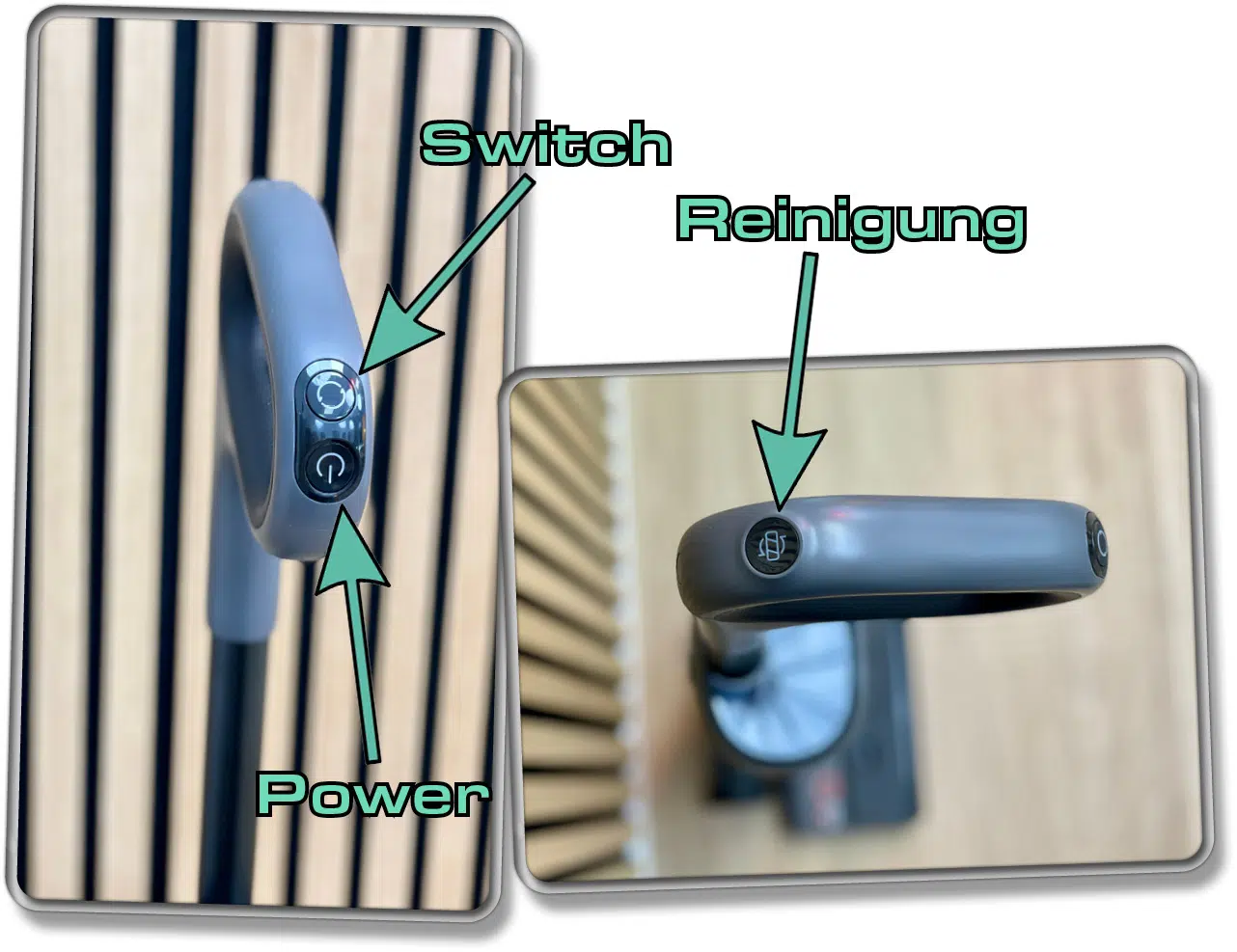 Über diese Tasten kann man den Osotek H200 Pro steuern