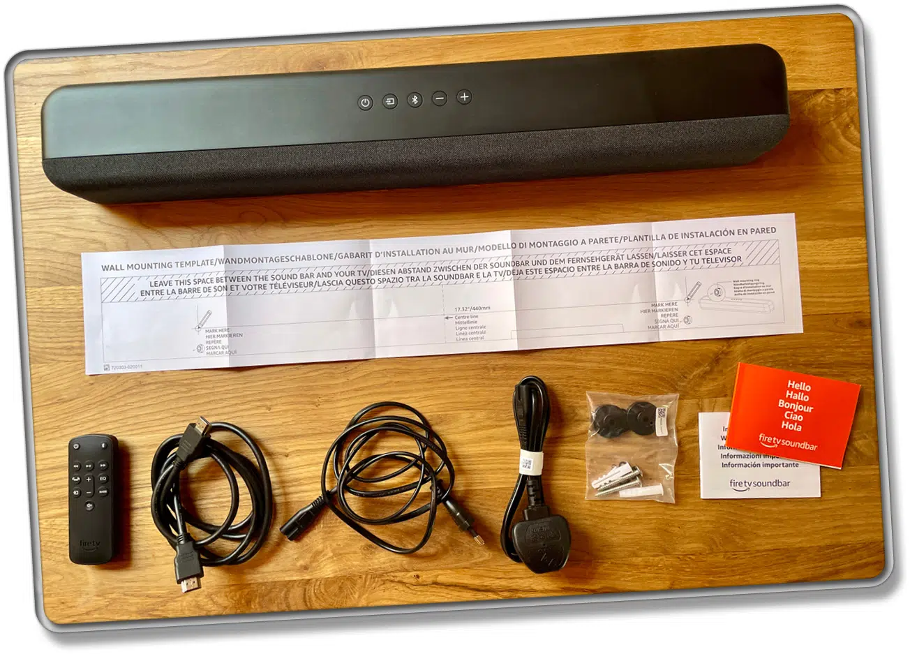 Das ist der Lieferumfang der Amazon Fire TV Soundbar