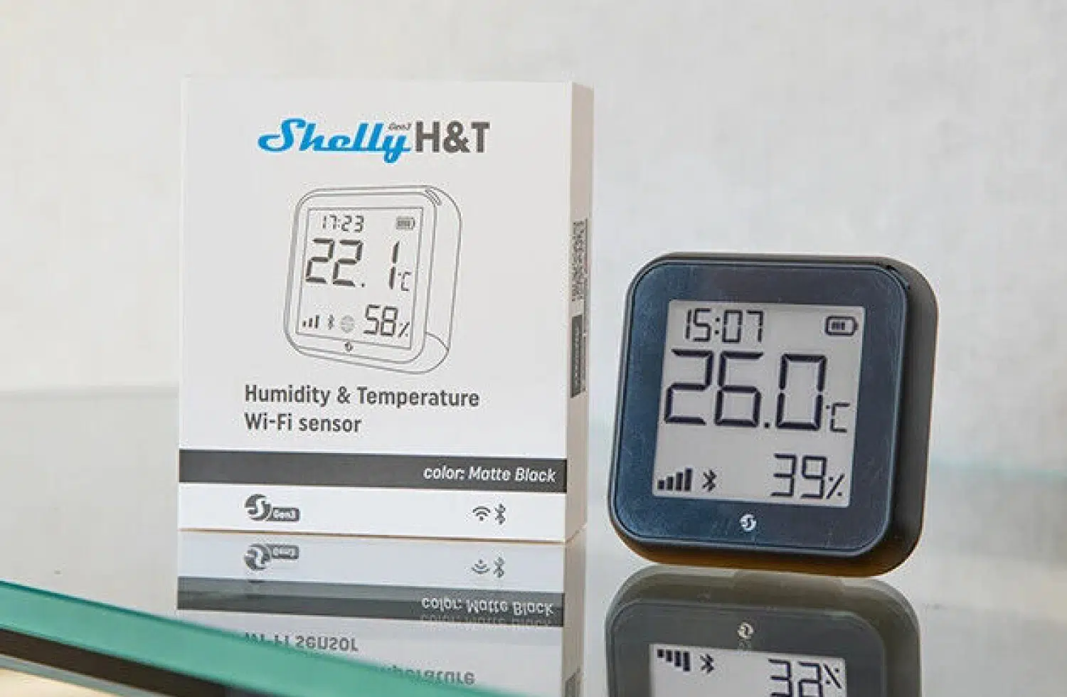 Shelly H&T Gen. 3 Temperatur- und Luftfeuchtigkeitssensor