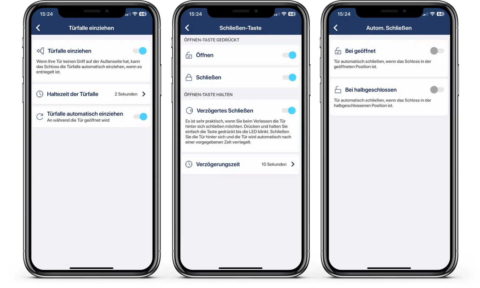 Tedee GO - App - Wichtige Funktionen