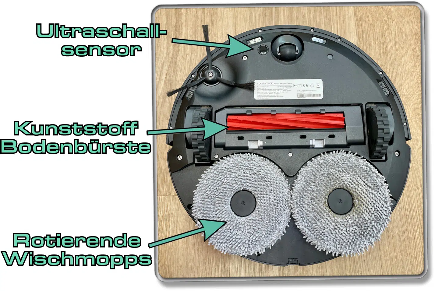 Das alles befindet sich auf der Unterseite des Roborock Qrevo Plus