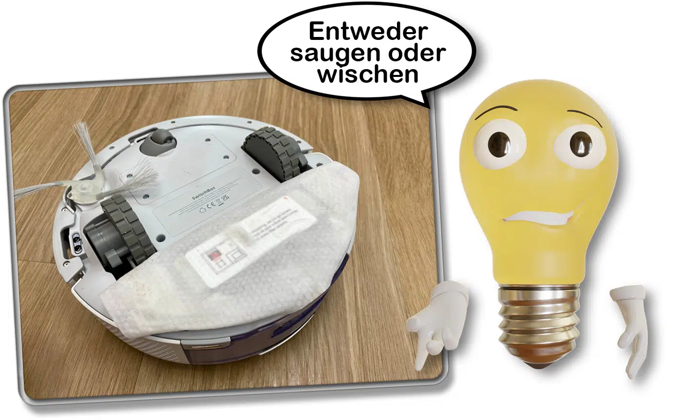 Der SwitchBot K10+ Pro kann, wie sein Vorgänger auch, entweder nur saugen oder nur wischen