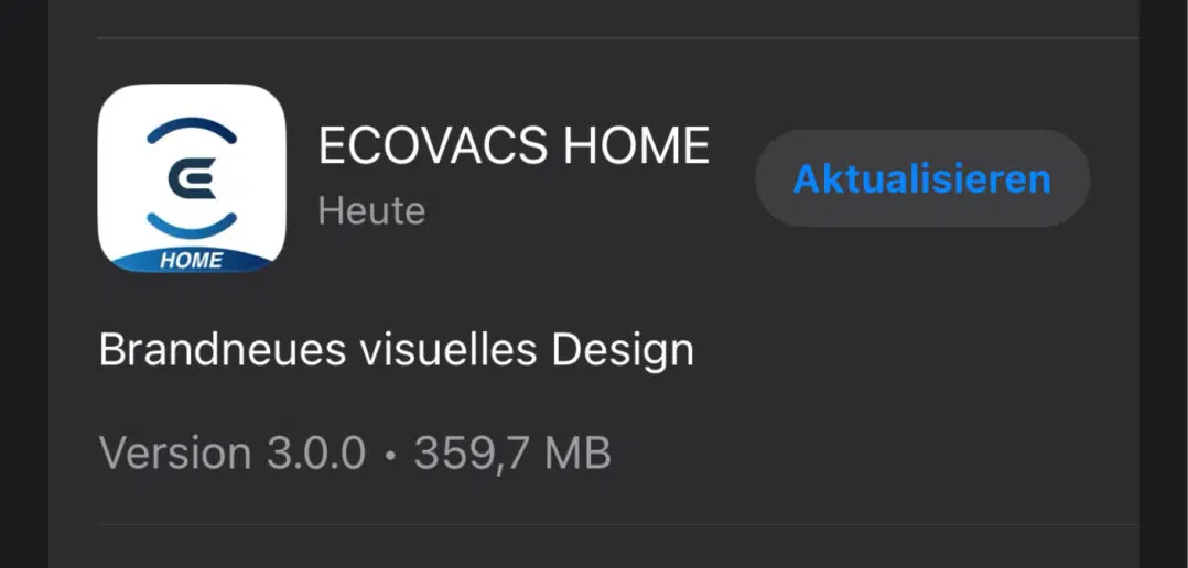 ECOVACS HOME App in Version 3.0.0