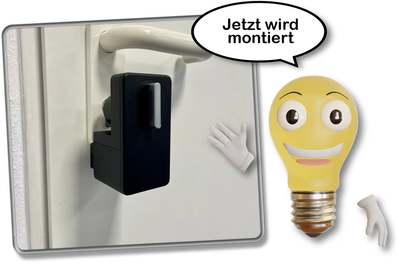 Kommen wir zur Montage des SwitchBot Smart Locks an der Türe