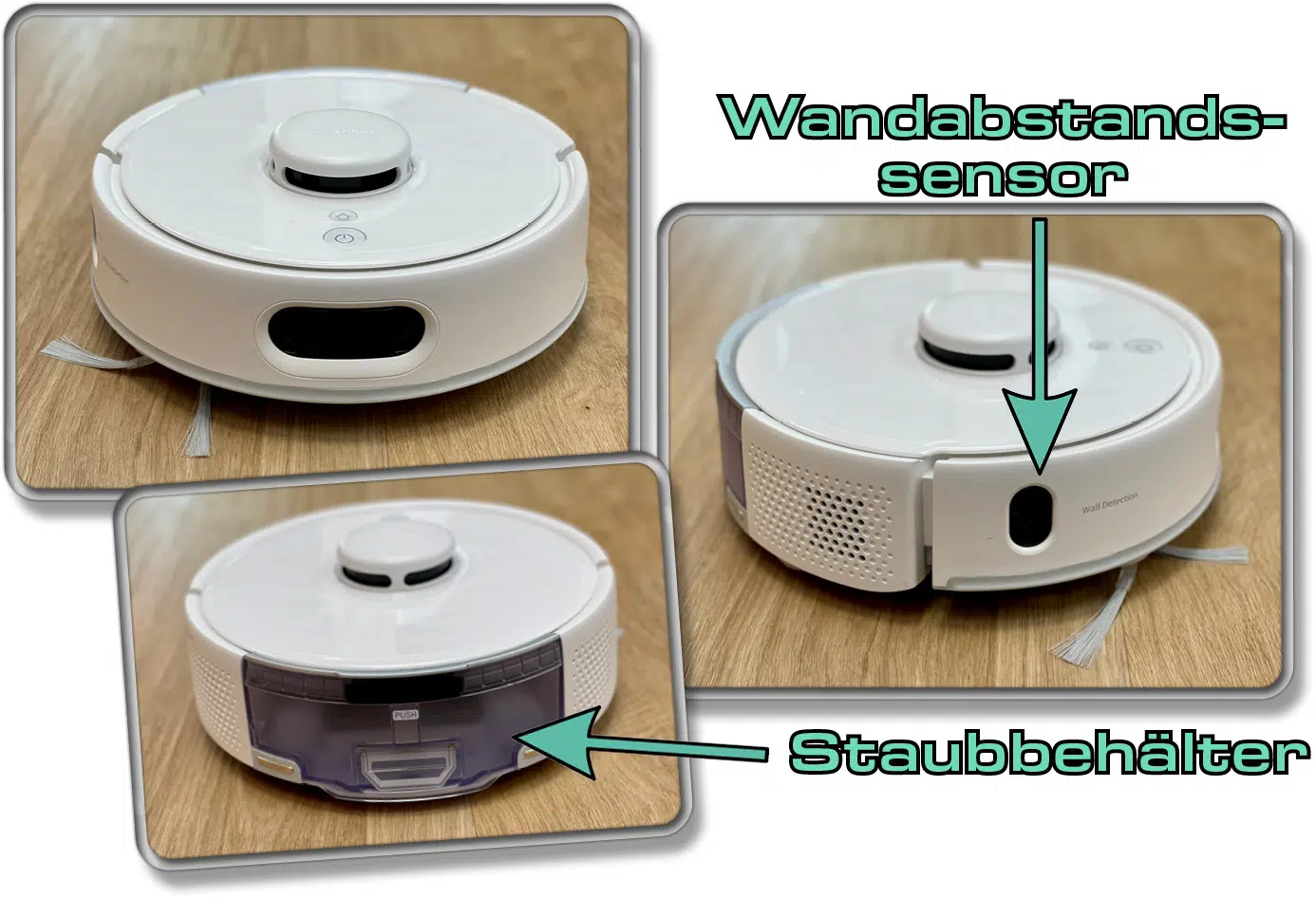 So sieht der SwitchBot K10+ Pro ringsum aus