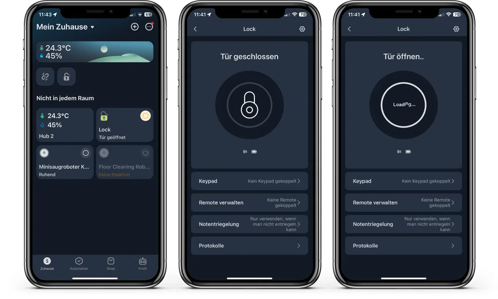 SwitchBot Smart Lock - App - Steuerung