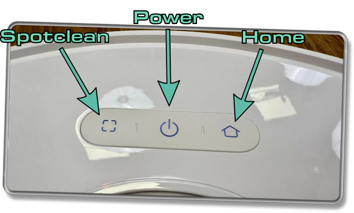 Über diese Tasten wird der Dreame L10s Ultra Gen 2 manuell bedient