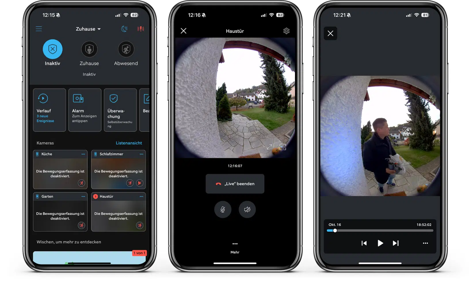 Ring Battery Video-Doorbell - App - Livebild