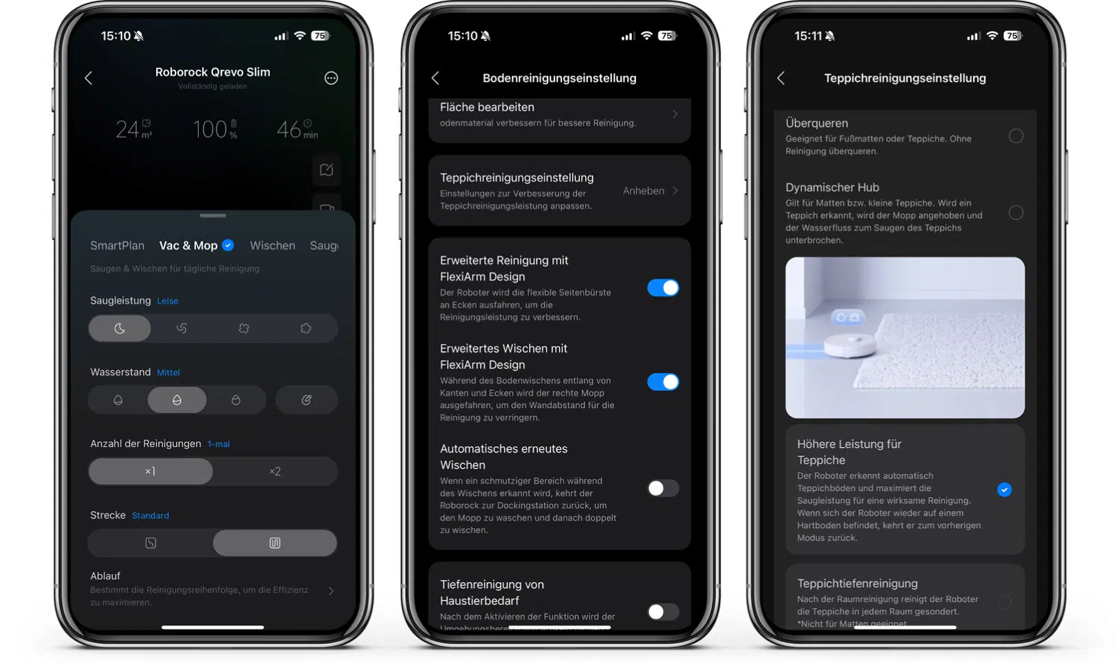 Roborock Qrevo Slim - App - Roborock Qrevo Slim - App - Reinigung